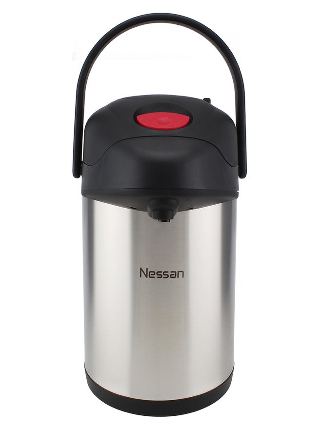 Nessan Insulated Pump Flask, 3.5L Silver - Image 2