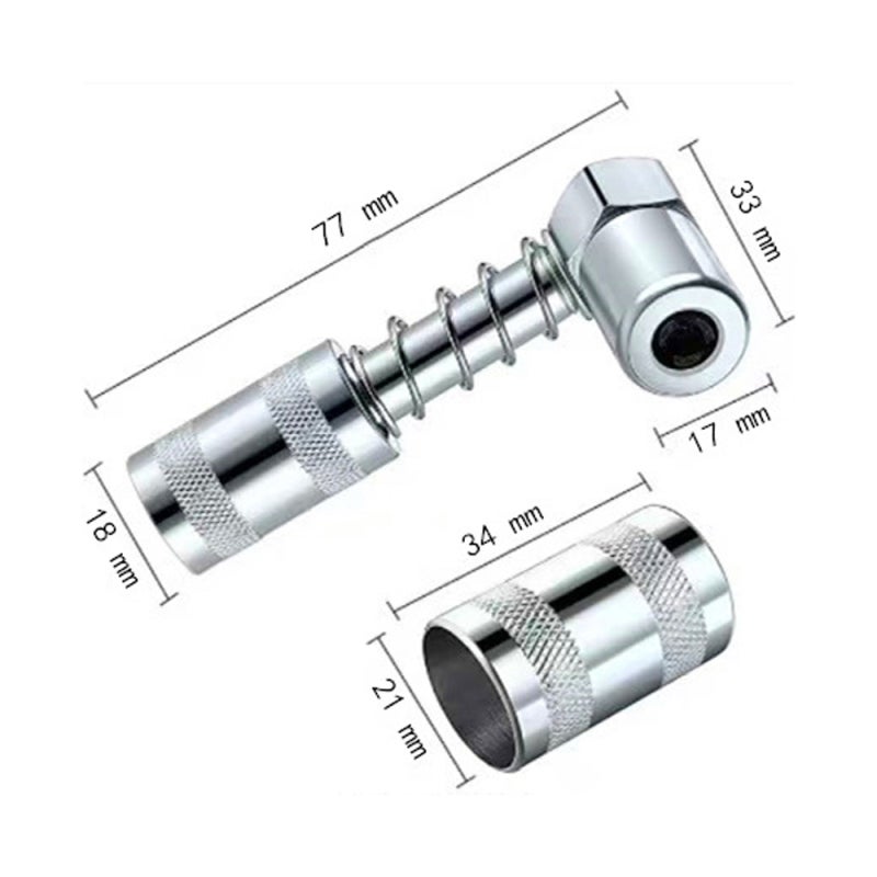 Grease Coupler: 90° Design Premium Carbon Steel Grease Fitting Tool - Rustproof Leakage Proof Easy Installation Grease Fitting Coupler for Automotive Agricultural Industrial Truck Farm Equipment Use - Image 5