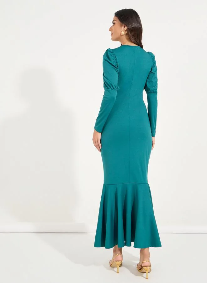 Styli Buttoned Mermaid Dress