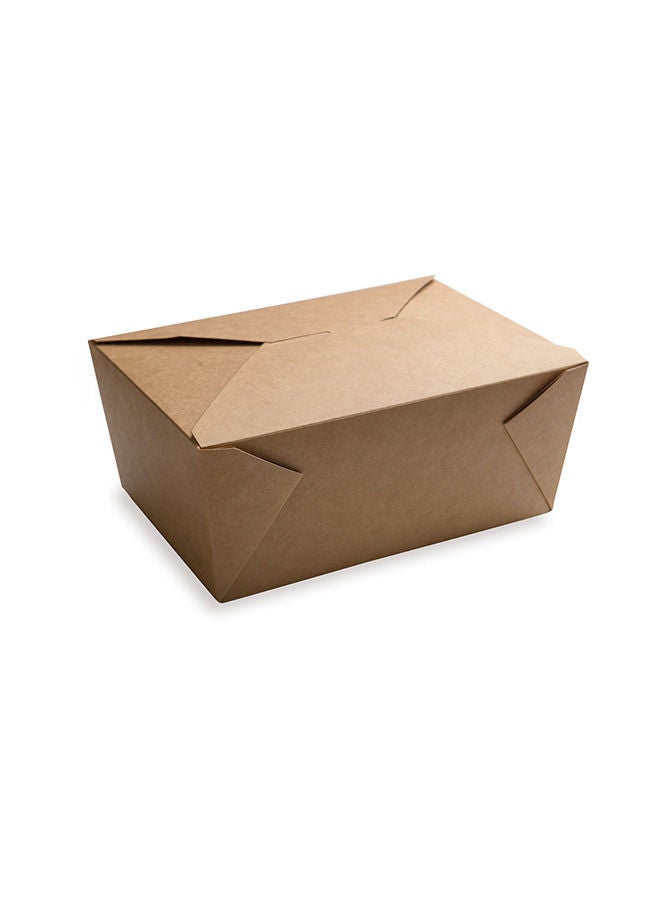 Restaurantware-Bio Tek 98 Ounce Paper Take Out Boxes, 200 Greaseproof Take Out Food Containers - Tab Lock Closure, Microwave-Safe, Kraft Paper Take Out Boxes, Hot and Cold Foods, Recyclable