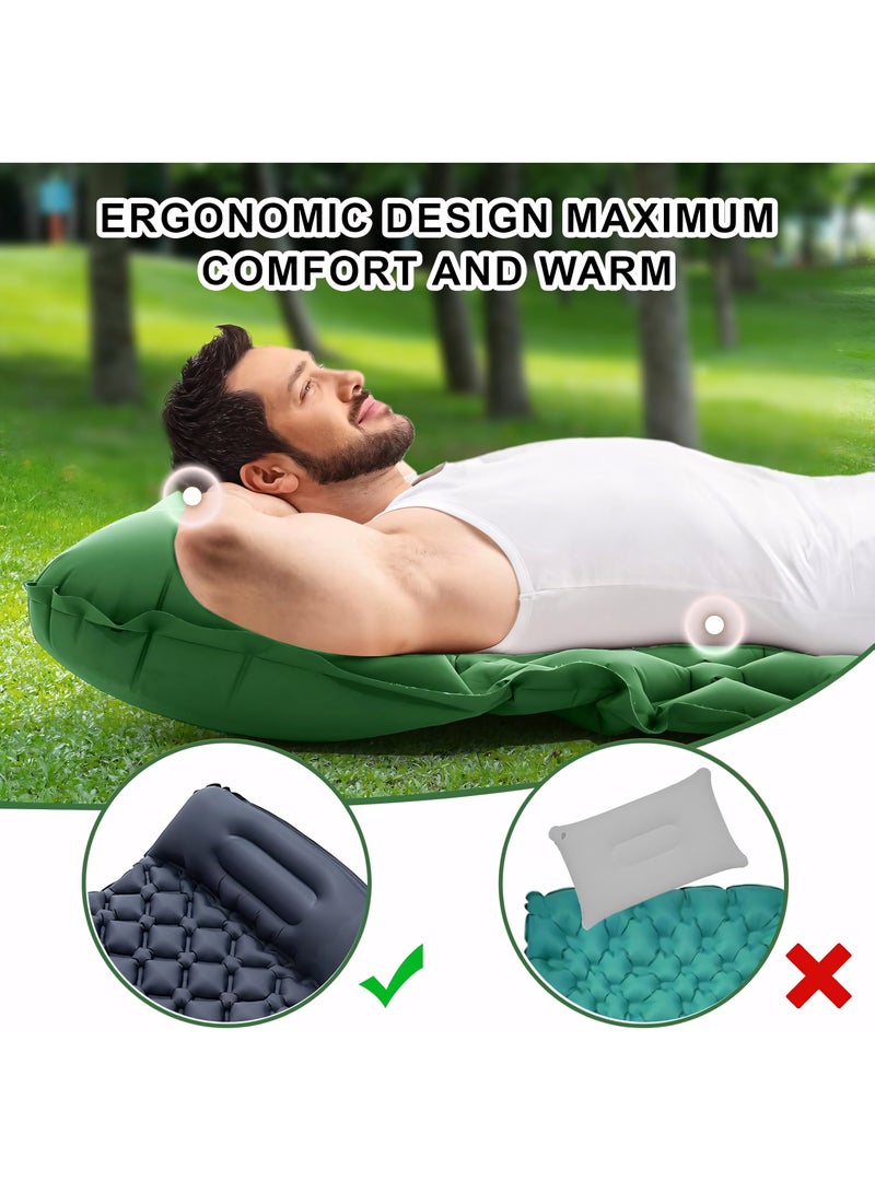 Camping Mattress Sleeping Mat, Ultralight Inflatable Camping Sleeping Pad with Built-in Foot Pump, Hiking Mat Camping Bed Air Mattress for Camping & Hiking Equipment - Image 2