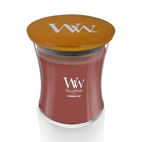 WoodWick Cinnamon Chai Holiday Candle Gifts for Women and Men, 9.7 oz Medium Hourglass Candle with Crackling Wick - Image 2