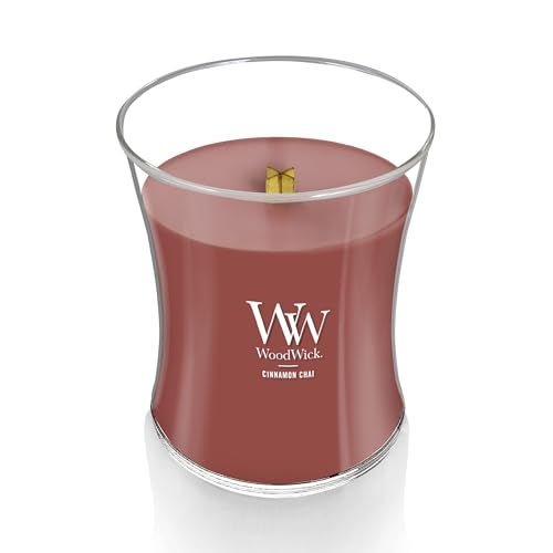 WoodWick Cinnamon Chai Holiday Candle Gifts for Women and Men, 9.7 oz Medium Hourglass Candle with Crackling Wick - Image 4
