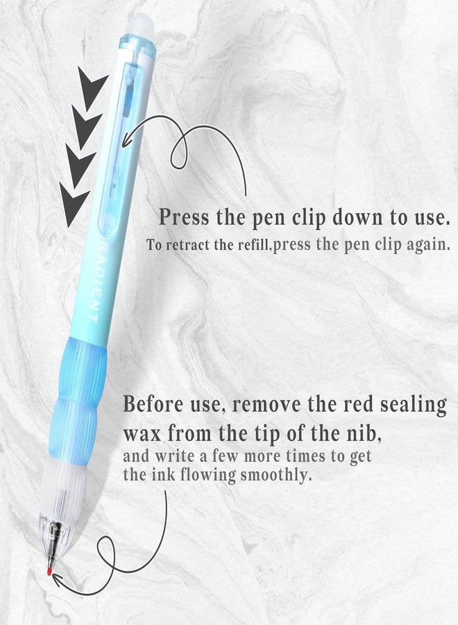 Temiary Retractable Erasable Gel Pens, Make Mistakes Disappear, 8 Pcs Pens & 10 Pcs Refills, Cute Pen with Eraser, 0.5 mm Fine Point, Aesthetic Pen for Writing Crossword Puzzles (Black Ink) - Image 3