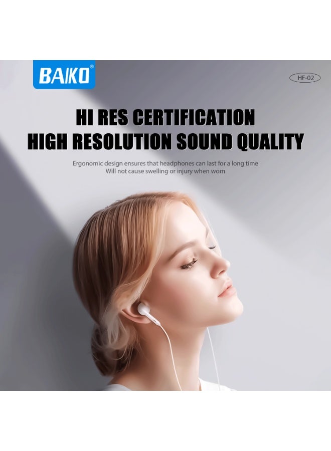BAIKO HF-02 USB-C Hi-Fi Audio Wired Earphones, Ergonomic Design with Tangle-Free Cable & Clear Sound - Image 5