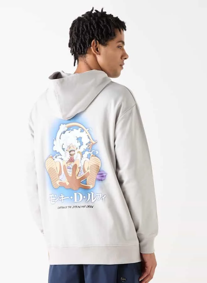 SP Characters One Piece Print Hoodie with Long Sleeves