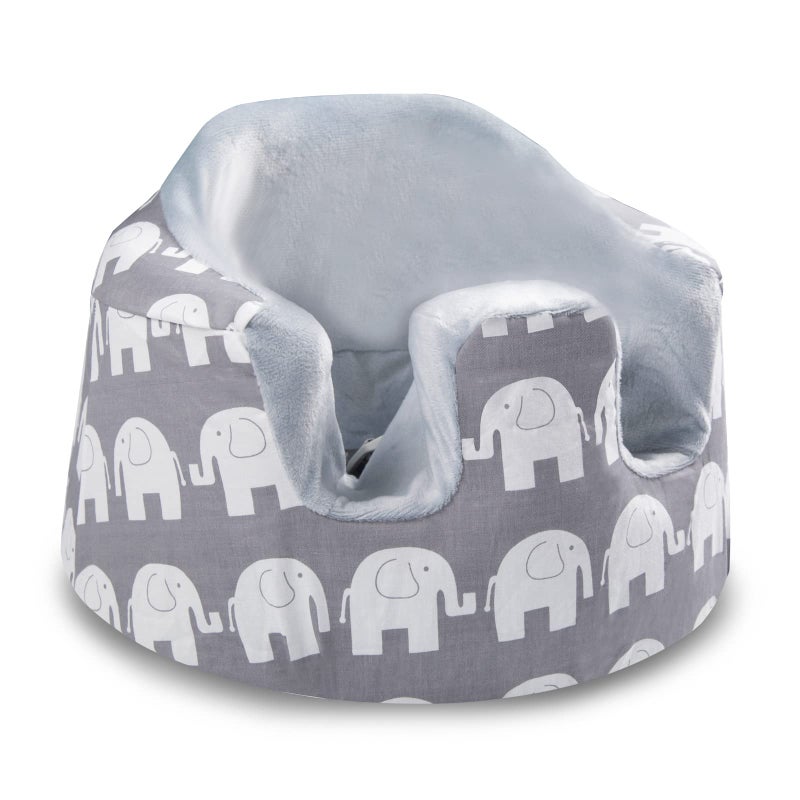 SMTTW Seat Cover Compatible with Bumbo Seat Summer Cooling Breathable Seat Cover for Baby Boy Girl Grey Elephant
