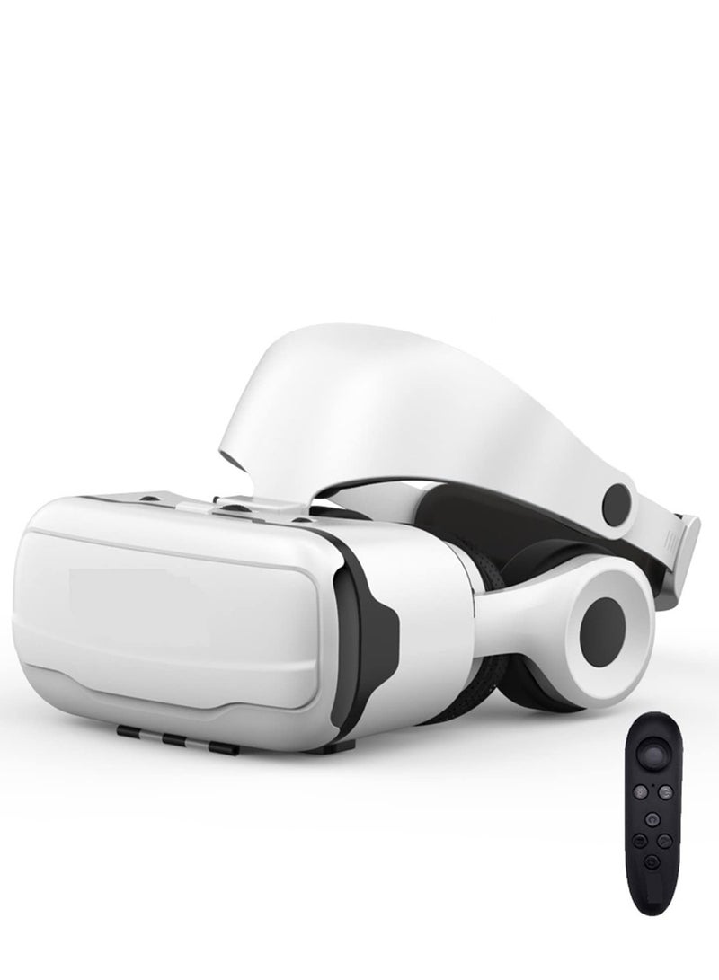 Virtual Reality VR Glasses 3D Headset Viar Device Smart Helmet Lenses Goggle Compatible for Mobile Phone Cell Smartphone Headphone for Children Family Friend Gifts - Image 1