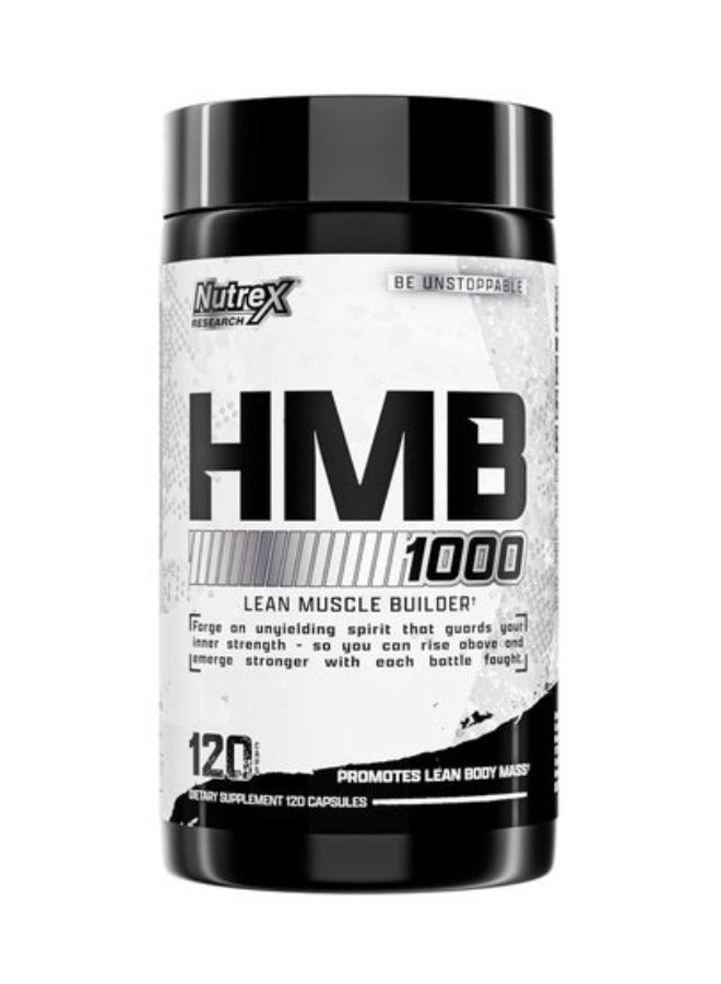 Nutrex Research HMB 1000 Muscle and Strength Supplement 120 Capsules