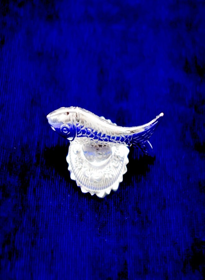 KMJ Pure Silver Fish Idol/Statue/Figurine for Vastu and Wealth| Chandi ki Machli | Handcrafted Fine Silver Decorative Showpiece | Good Luck Symbol for Home, Office & Gifting, 35 x 25 Mm - Image 4
