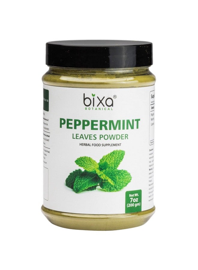 Bixa Botanical Peppermint Powder 200g (Mentha Piperita/Pudina), For Healthy Digestion & Metabolism Wellness Ideal Anti-Spasmodic | Herbal Supplement Relieve Spasm & Useful as Anti-Septic & Carminative - Image 1