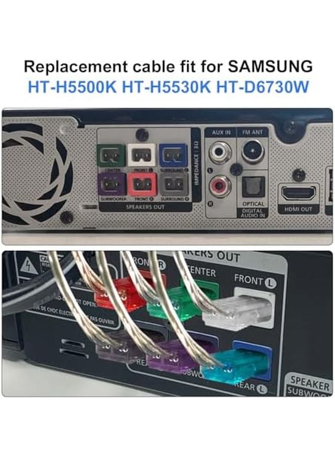 10 متر سلك سماعات سامسونج للسينما المنزلية لأنظمة الصوت HTH55000 و HTH55300 و HTD67300 - Image 3