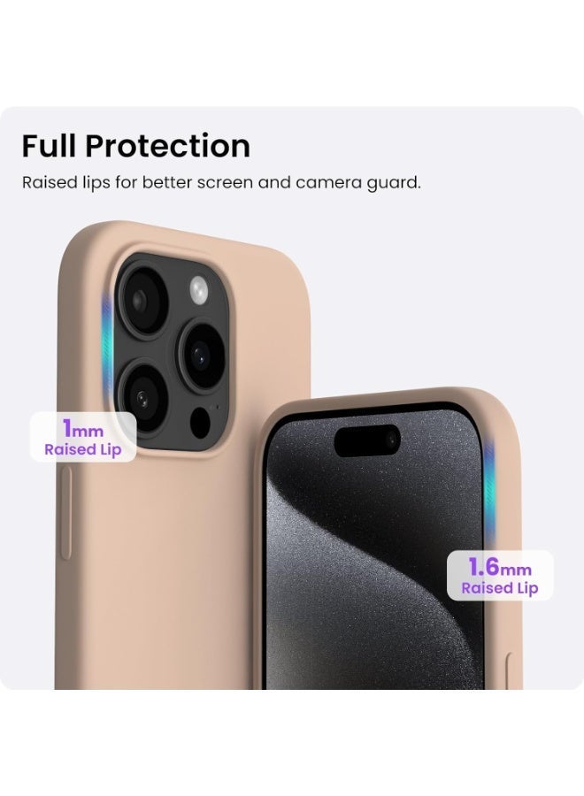 Compatible with iPhone 14 Pro Case 6.1 Inch Slim Liquid Silicone 4 Layers Soft Gel Rubber Shockproof Protective Phone Case with Anti Scratch Microfiber Lining - Image 2
