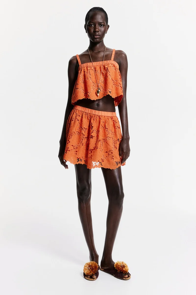 H&M Broderie anglaise skirt