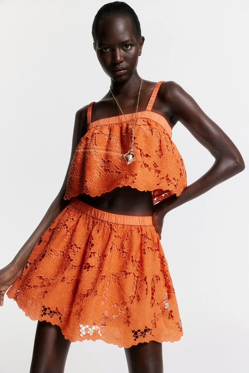 H&M Broderie anglaise skirt