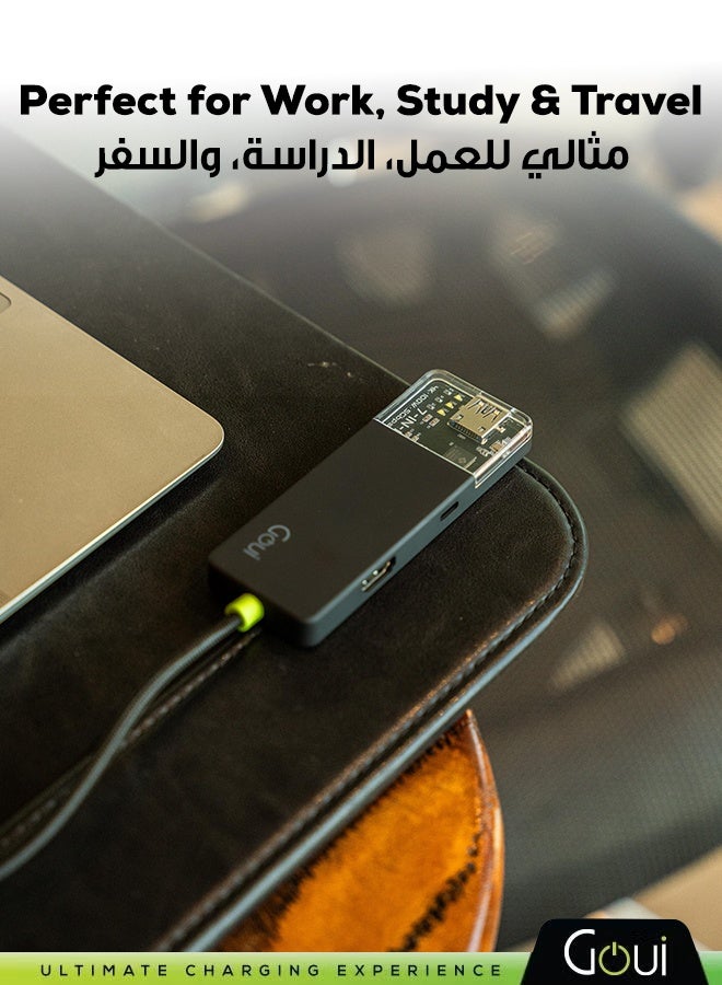 جوي هوب 100 واط فائق السرعة 7 في 1: توسيع الاتصال مع USB-C، HDMI، USB-A 3.0، فتحات SD/Micro SD ونقل بيانات عالي السرعة - Image 4