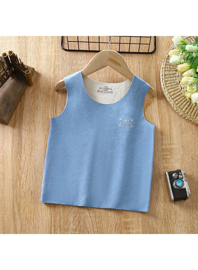And Winter Pure Cotton Kidsren's Warm Vest Fleece-lined Thickeneding Infant Kidsren's Waistcoat Baby Cardigan Vest
