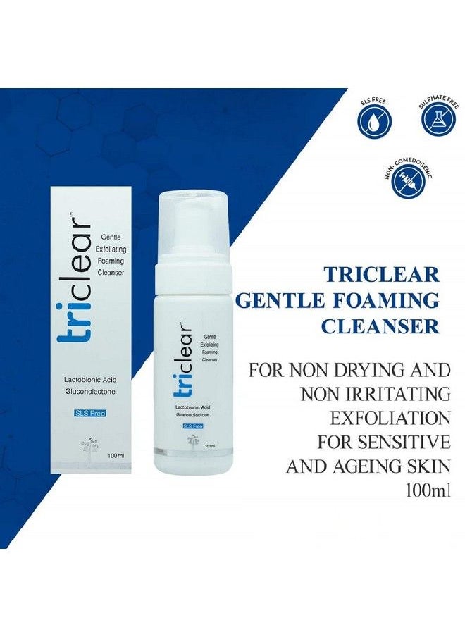BREEMETIC Triclear Gentle Foaming Cleanser Gentle Cleansing For Sensitive Skin Soap Free With Advanced Pha  - Image 3