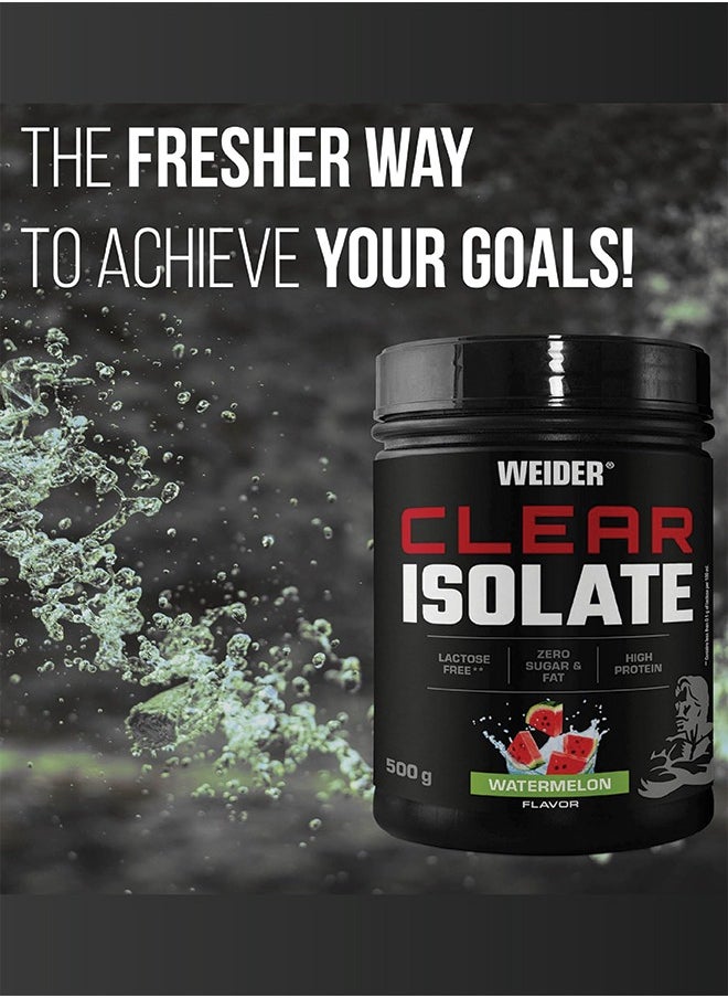 Weider Clear Isolate  500g, Water Melon, Lactose Free - Zero Sugar & Fat - High Protein Refreshing Drink  - Image 3