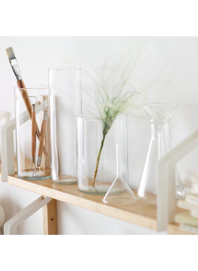 Cylinder Glass Vase Set of 3 Clear Decorative Flower Vases Modern Cylindrical Glass Vases for Fresh Flowers Dried Arrangements and Home Decor - Image 3