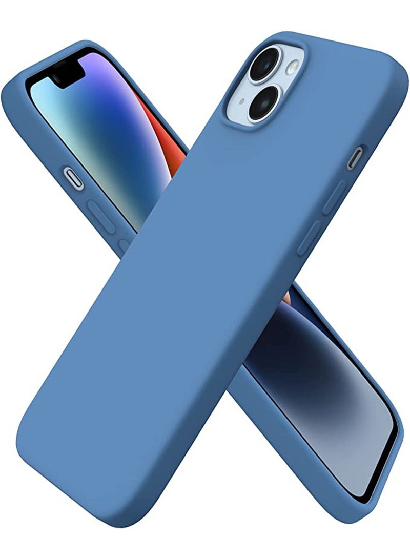 iPhone 14 Plus Mobile Case Cover Liquid Silicone Phone Back Cover with Anti-fingerprint, Anti-drop Slim Protective Soft Anti-Scratch Microfiber Lining Cute Shockproof Protector - Image 1