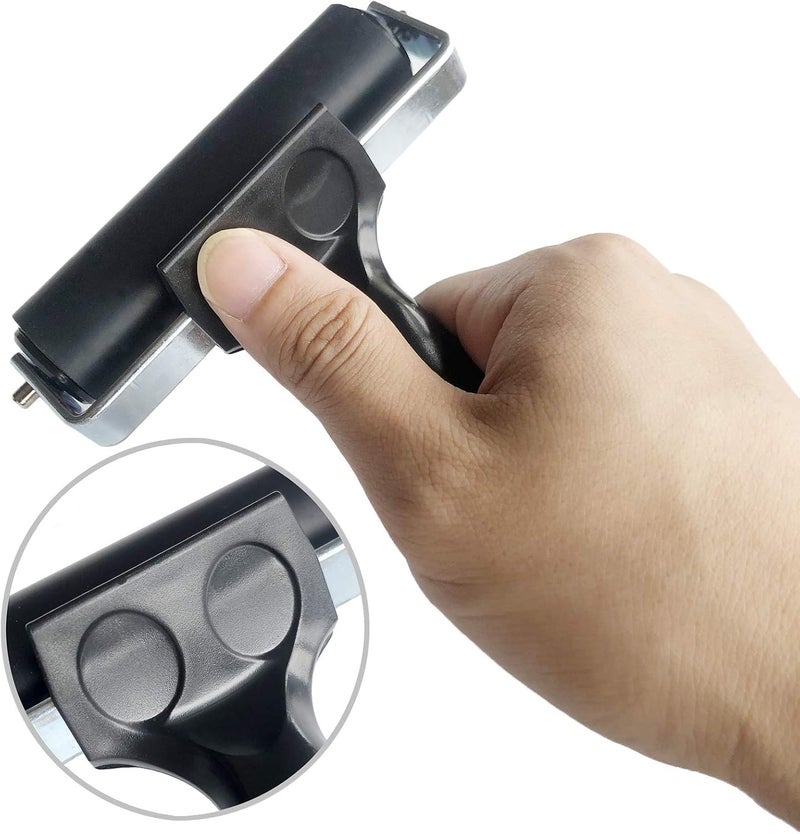 Benvo Rubber Brayer 4 inch Rubber Roller for Printmaking, Painting, Applying Glue, Wallpaper, Block Stamping Anti Skid Construction Tools with Hard Rubber Drum(Black, Classic Version) - Image 4