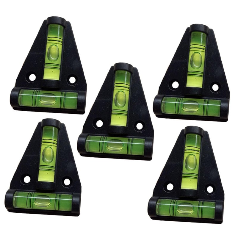 5pcs T Shaped Bubble Level Set with Mounting Holes for Vertical Horizontal Measurement - Image 2
