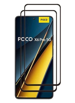 ماركة غير محددة قطعتان من واقي الشاشة لهاتف Xiaomi Poco X6 Pro واقي شاشة من الزجاج المقسى تغطية كاملة للشاشة HD وضوح مضاد للكسر وزجاج مقاوم للخدش لهاتف Xiaomi Poco X6 Pro 5G  - Image 1