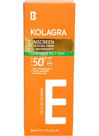 Kolagra Sunscreen +SPF50 Dry Touch Gel Cream With Antioxidant 50ml - pzsku/Z320FA2AEDEC3B47510FDZ/45/_/1729512328/7e3aeed3-2aae-4a75-af6f-c12e2ef3e2a1