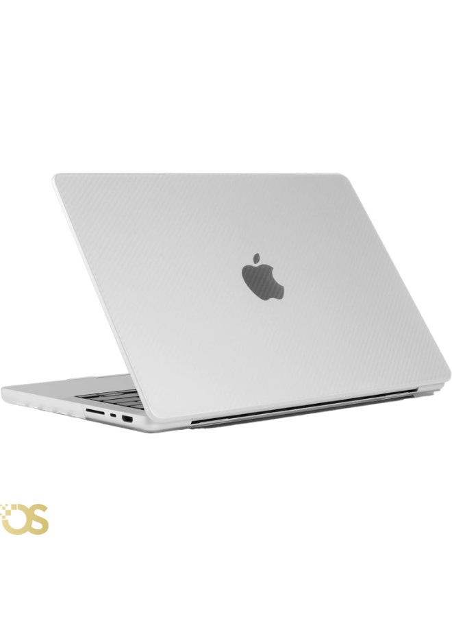 OS STORE Hard Shell Case for MacBook Air 13.6-inch — Scratch and impact resistant protection, slim and lightweight design with ventilation to maintain device cooling, easy to install and ideal for daily use — Compatible with MacBook Air 13.6 models M2 (2022-2023) A2681 / M3 (2024) A3113 / M4 A3240 (2025) (Carbon fiber textured twill weave pattern hardshell case  CLEAR WITH screen protector) - Image 5