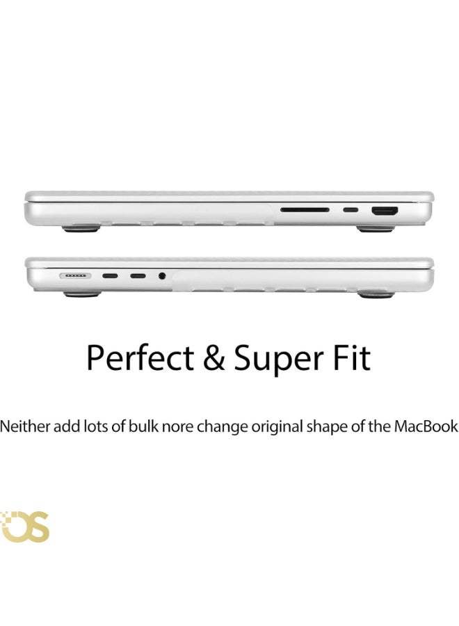 OS STORE Hard Shell Case for MacBook Air 13.6-inch — Scratch and impact resistant protection, slim and lightweight design with ventilation to maintain device cooling, easy to install and ideal for daily use — Compatible with MacBook Air 13.6 models M2 (2022-2023) A2681 / M3 (2024) A3113 / M4 A3240 (2025) (Carbon fiber textured twill weave pattern hardshell case  CLEAR WITH screen protector) - Image 3