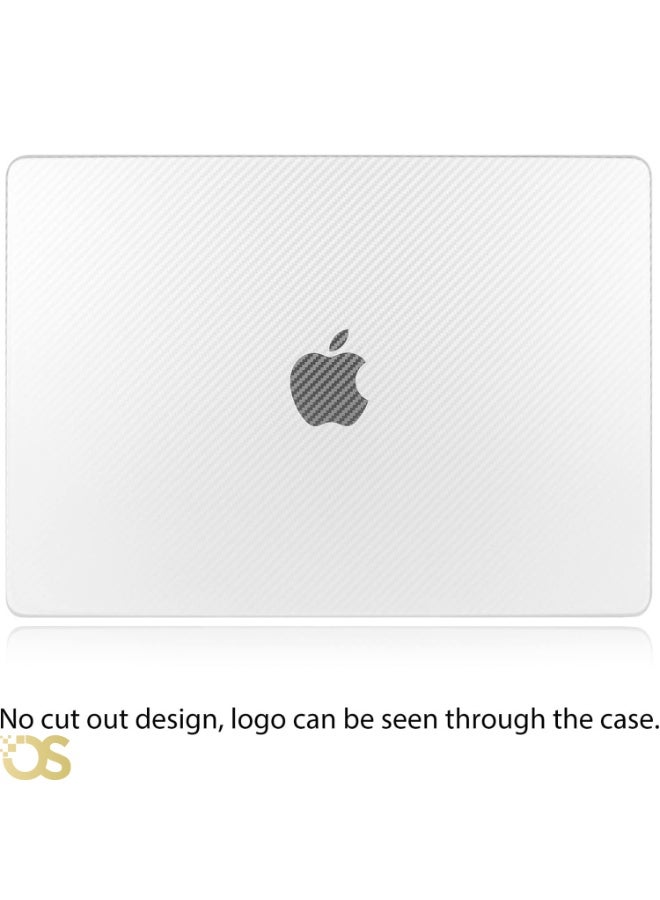 OS STORE Hard Shell Case for MacBook Air 13.6-inch — Scratch and impact resistant protection, slim and lightweight design with ventilation to maintain device cooling, easy to install and ideal for daily use — Compatible with MacBook Air 13.6 models M2 (2022-2023) A2681 / M3 (2024) A3113 / M4 A3240 (2025) (Carbon fiber textured twill weave pattern hardshell case  CLEAR WITH screen protector) - Image 2