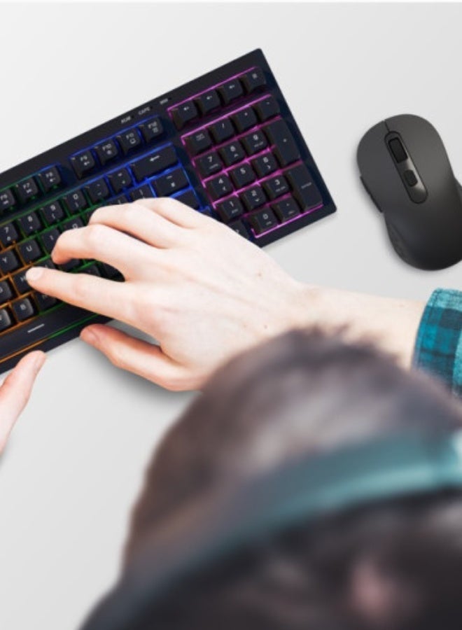 WYE Wireless Gaming Keyboard | RGB Backlit Gaming Keyboard | Responsive Mechanical Feel Keys | 2.4G Wireless Connectivity | Ergonomic Design | Full-Size Keyboard | Compatible with PC, Laptop & Windows Devices - Image 4