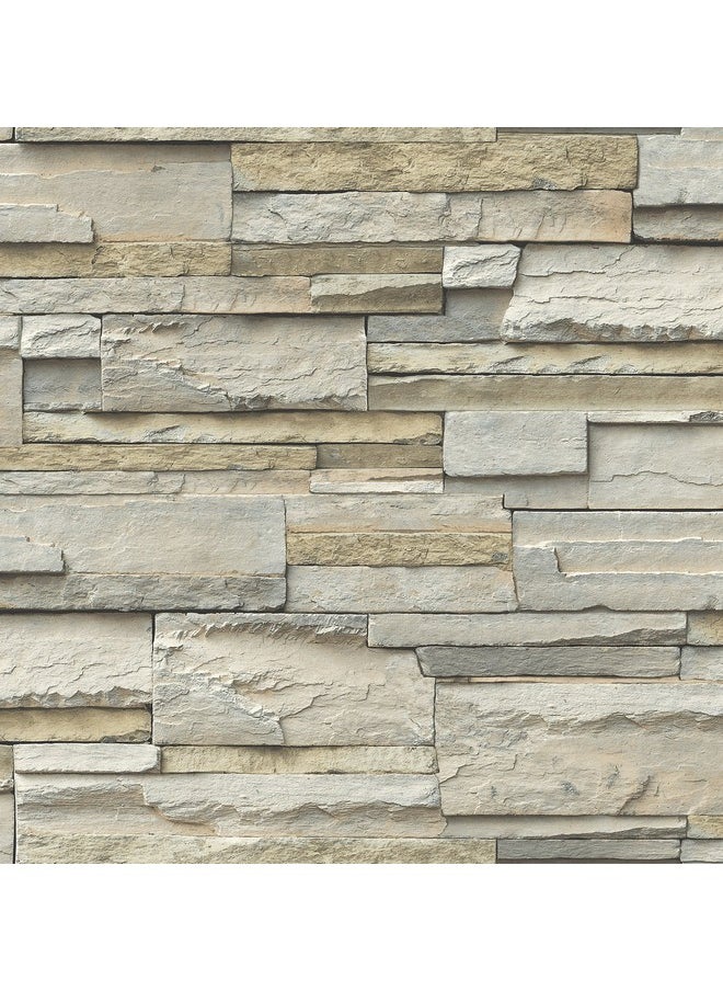 NuWallpaper Nu2675 Slate Peel & Stick Wallpaper Neutral  - Image 1