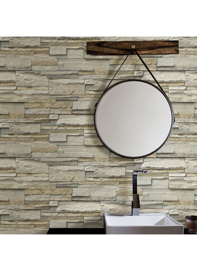NuWallpaper Nu2675 Slate Peel & Stick Wallpaper Neutral  - Image 2