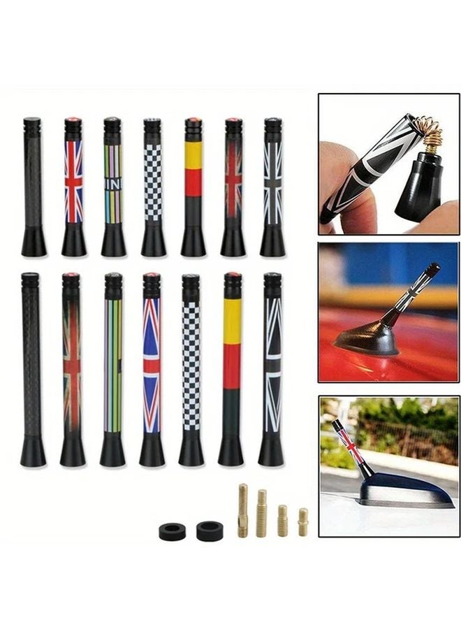 Mini Cooper Car Antenna Mast Union Jack Flag 4.21 Inch Aluminum Alloy Accessories - Image 2