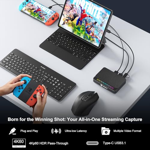 Zeroffi 4K Capture Card for Streaming, USB 3.1 Video Capture Device for Streaming and Recording, Support HDR/VRR with Low Latency for PS5, Xbox, Nintendo Switch in OBS, Compatible with PC/Mac - Image 3
