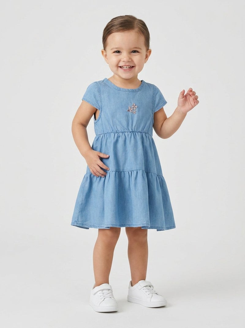 Willow & Whistle Toddlers Girl 2 Pcs Floral Print Dresses, Multicolor - Image 1
