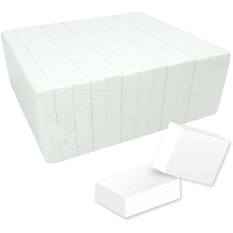 Maryton Nail Buffer Mini Block File 100/120 Grit Disposable Bulk, 130 Count (White) - Image 1