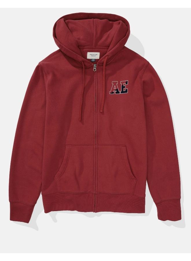 Graphic Zip Through Hoodie