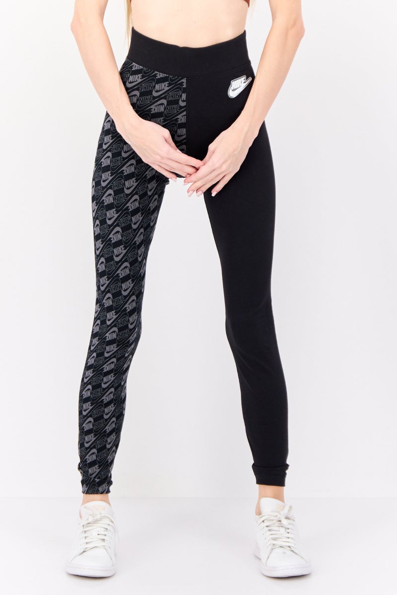 Nike Women Sportswear Fit Brand Logo Training Tights, Black - Image 1