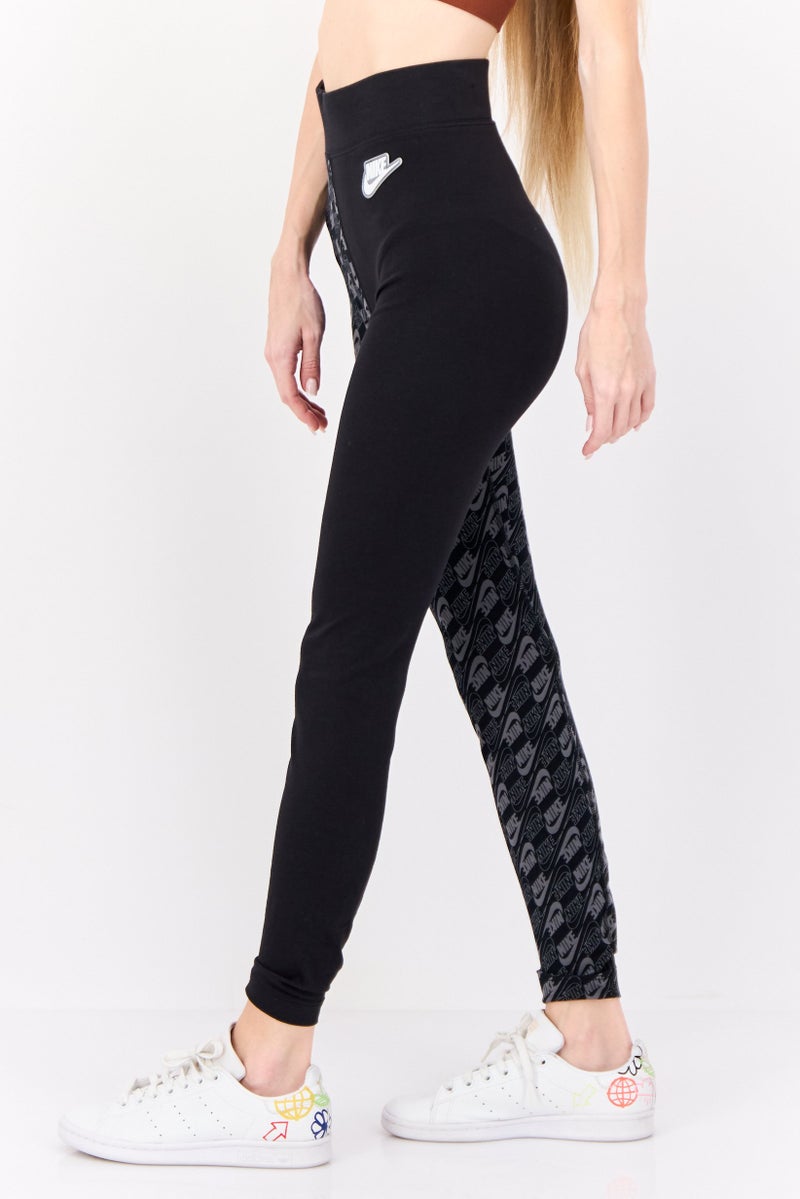 Nike Women Sportswear Fit Brand Logo Training Tights, Black - Image 4