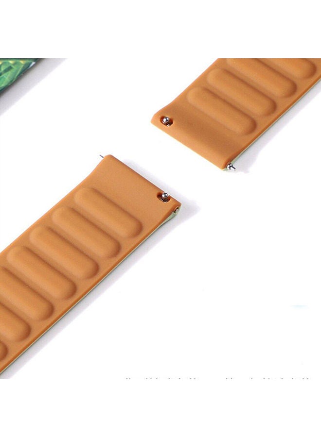 O Ozone Leather Magnetic Loop Strap For Samsung Galaxy Watch 7 6 5 4 FE 40mm 44mm 45mm/Galaxy Watch 6 4 Classic 43mm 47mm 42mm 46mm  Straps Women Men - Khaki - Image 5