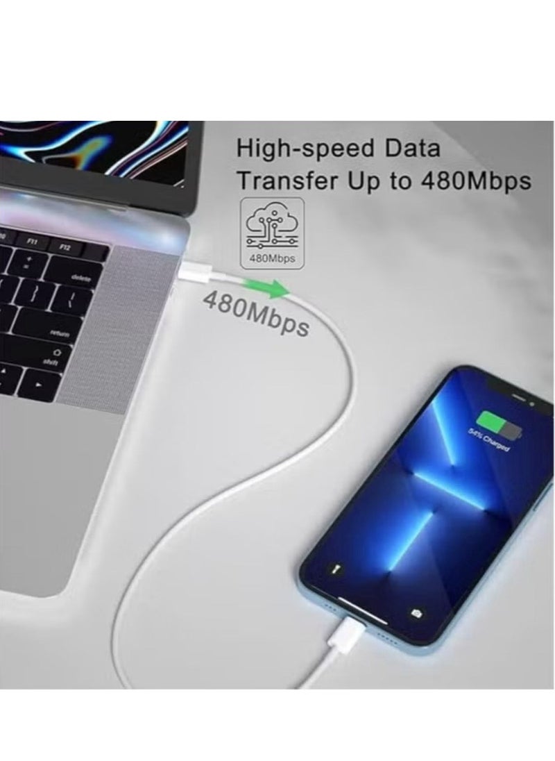 20W USB-C Power Adapter with Type-C To Lightning Cable White