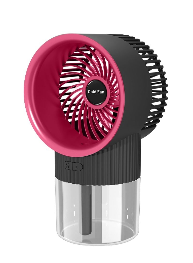 Sunhome 2-In-1 Mini Portable Water Mist Fan With Colorful Atmosphere Lamp 350ml 6.5w 3-Speeds USB Charging W39 - Image 1