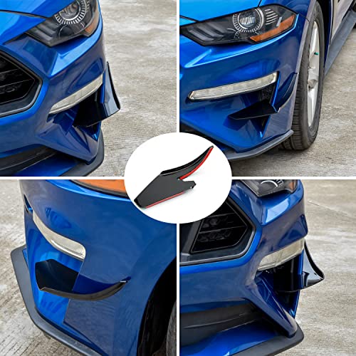 KEWISAUTO Front Lower Bumper Dive Plane Canards for Ford Mustang 2018-2023, Shark Fin Diffuser Side Canard Dive Plane Front Bumper Splitter Spoiler Trim for Ford Mustang 2018-2023 Accessories - Image 3