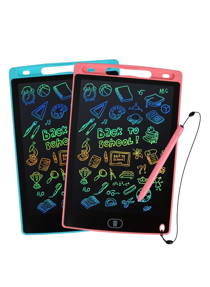 KASTWAVE LCD Writing Tablet, Doodle Scribbler Pad 8.5 inch Colorful Screen Drawing Board Learning Gift for Kids, Educational Toys for 3-6 Years Old Boys and Girls  2 Pack  - Image 1