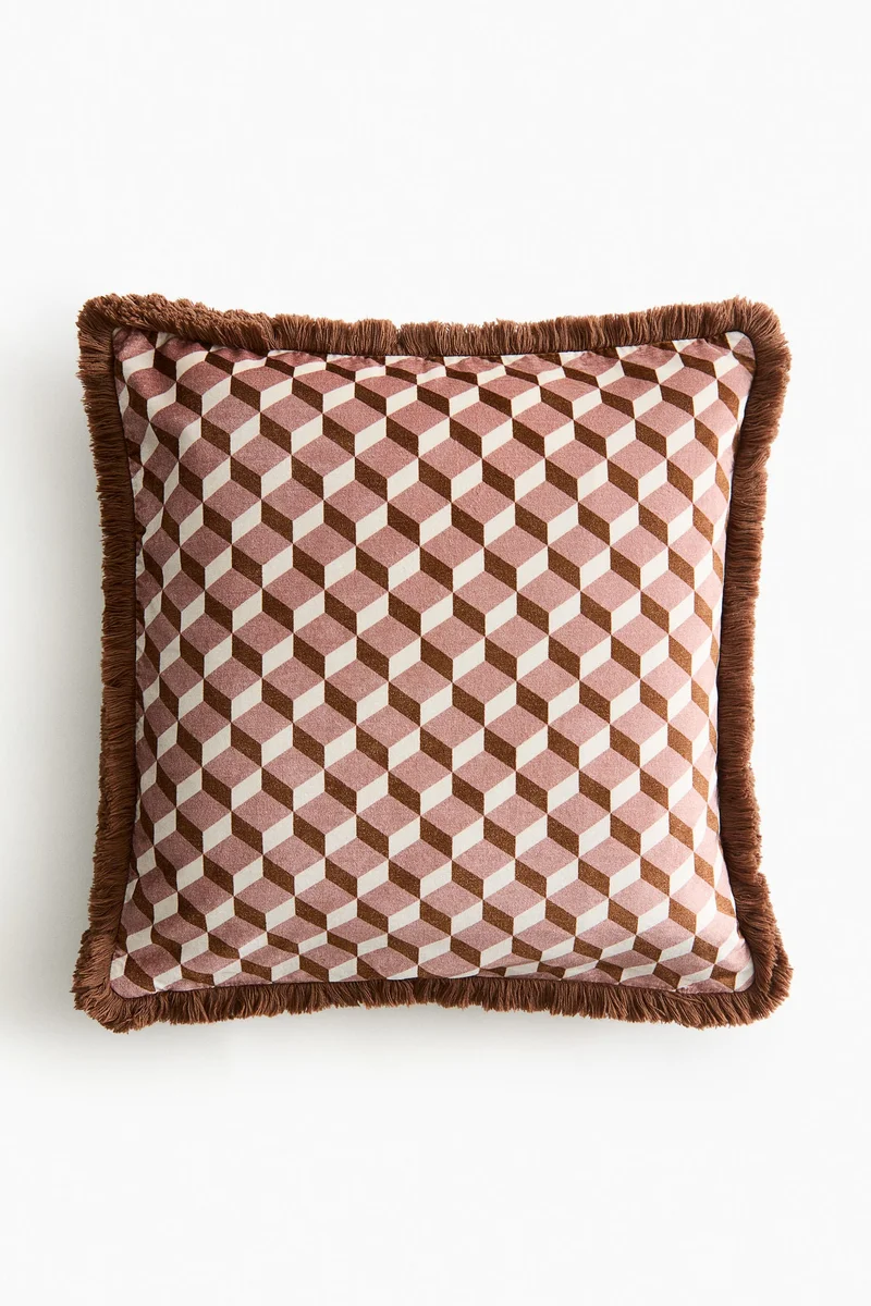 H&M Patterned velvet cushion cover