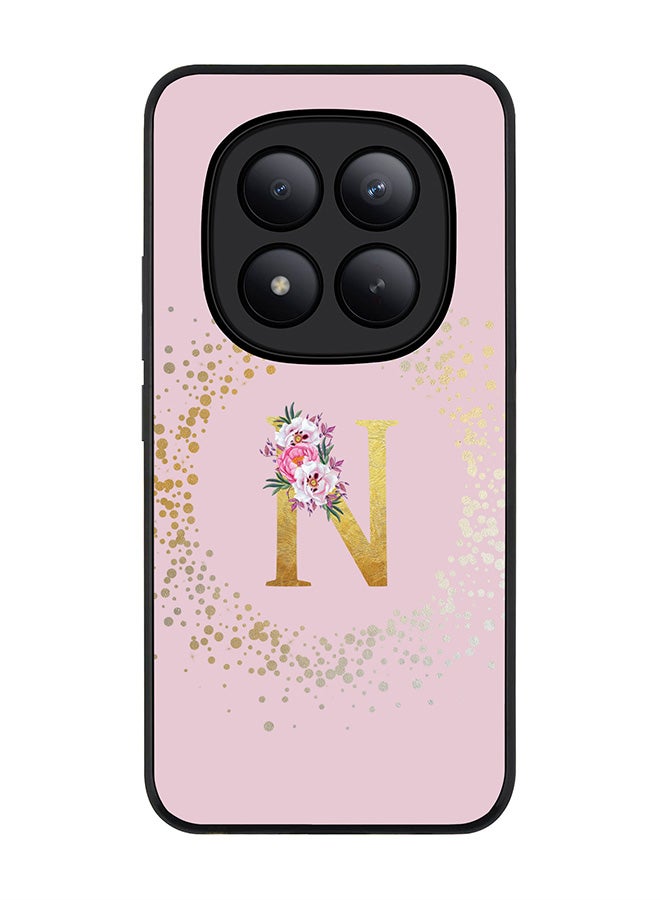 Stylizedd For Xiaomi Redmi Note 15 Pro+ / Poco M8 Pro Case,Slim fit Camera Protection, Shockproof Thin Phone cover  - Custom Monogram Floral - N  (Pink ) - Image 1