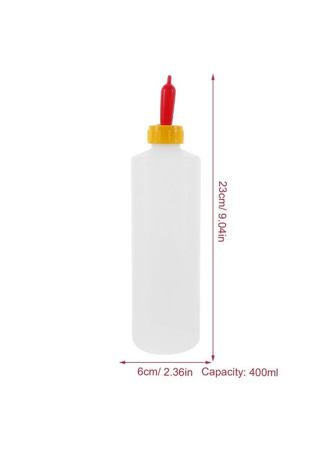 هيموتون مجموعة حلمات وزجاجات رضاعة للماعز، 10 مجموعات من مشروبات حليب الحيوانات الصغيرة، حلمات بريتشارد للماعز 400 مل، زجاجات رضاعة للحمل، مجموعة زجاجات الرضاعة لتغذية الأغنام والماعز والضأن والجراء - Image 1